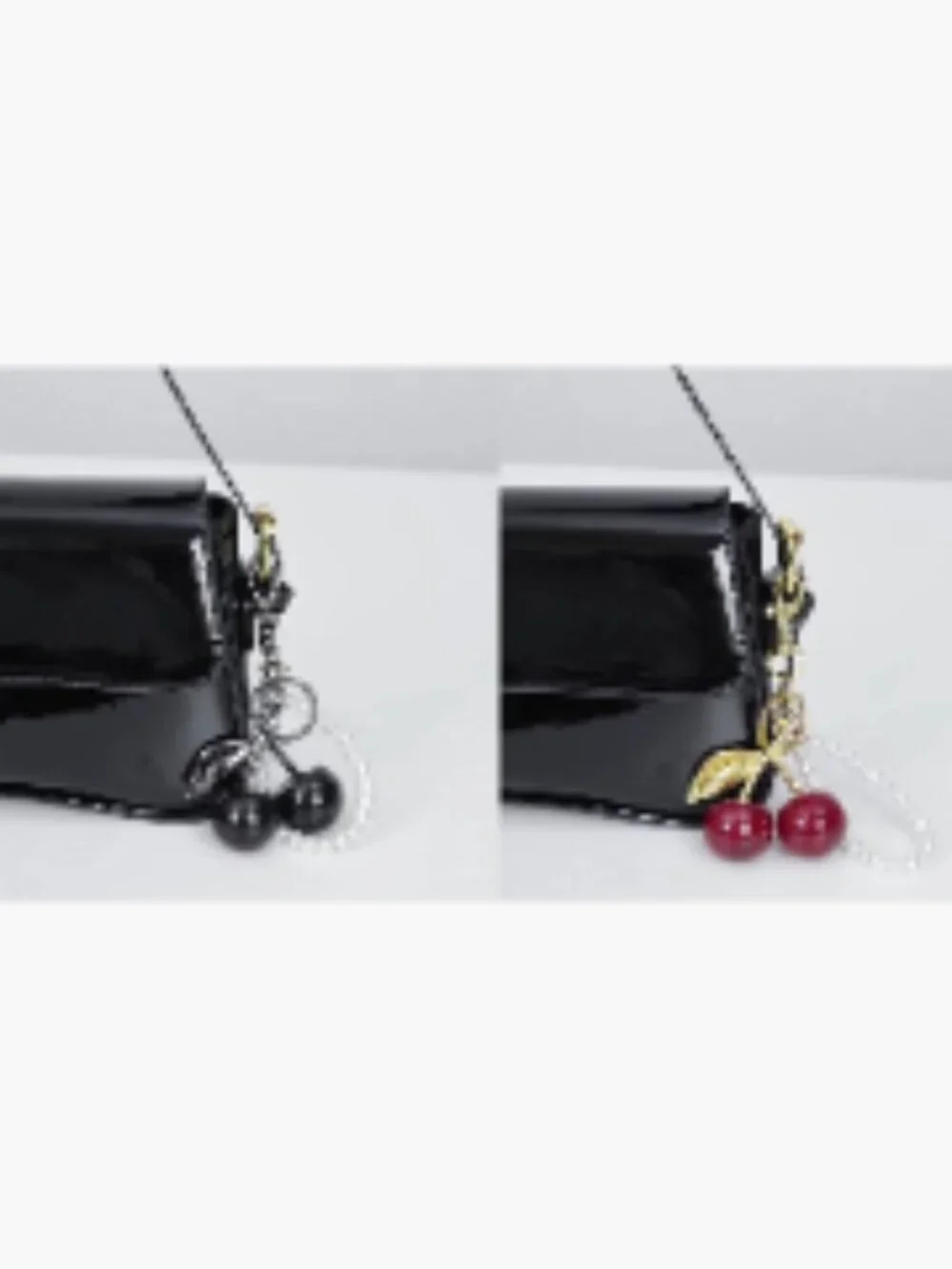 Women's Hobo Bag with Cherry Pendant Crossbody Shoulder Purse Y2K Detachable